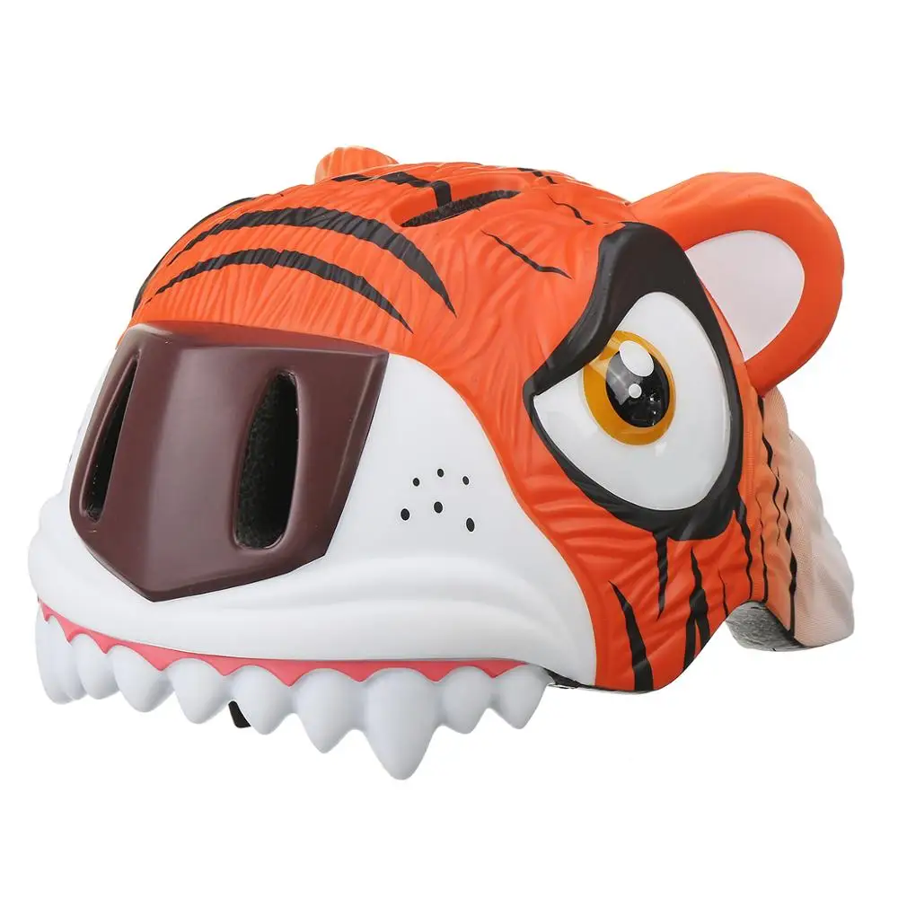 tiger orange Велосипедный Детский Светильник, кепка, шлем для скейтборда, детский безопасный шлем для животных 49-55 см, велосипедный шлем, велосипедные колпачки - Цвет: tiger orange