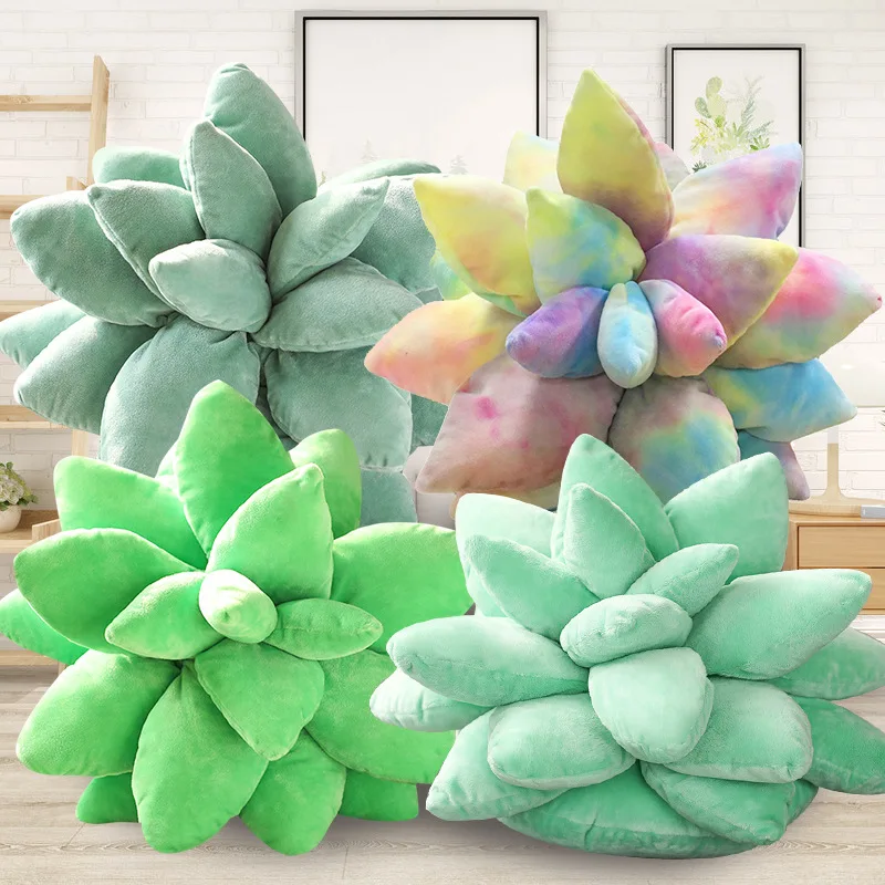 

25/45CM Kawaii Simulation Succulent Pillow Plush Toy Cute Throw Pillows Cactus Pillow Plant Shaped Pillow Creative Girls Gift