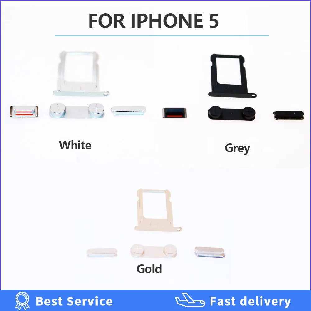 Боковая кнопка для Iphone 4 4s 5 5S боковые брелоки полный комплект