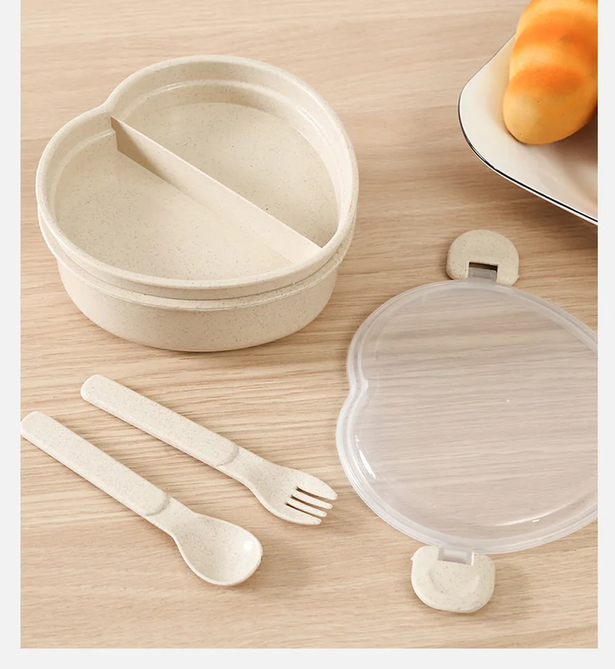 Коробка для еды Bento в форме сердца двухслойная коробка обеда с крышкой студентов