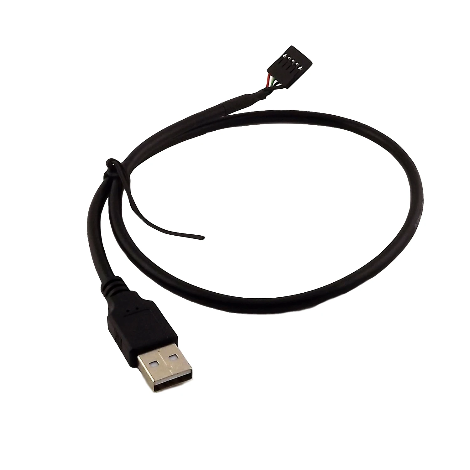

Кабель USB 2.0 Type A (штекер)-5-контактный разъем Dupont (гнездо), адаптер материнской платы, черный, 1 шт., 50 см