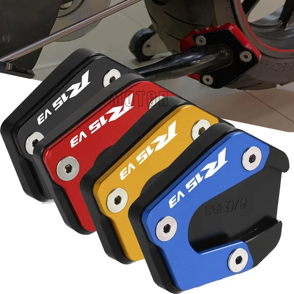 

Motorcycle Side Stand Enlarger Plate Kickstand Enlarge Foot Shelf For YAMAHA YZFR15 YZF R15 R15 V3 2017 2018 2019 2020 YZF-R15V3