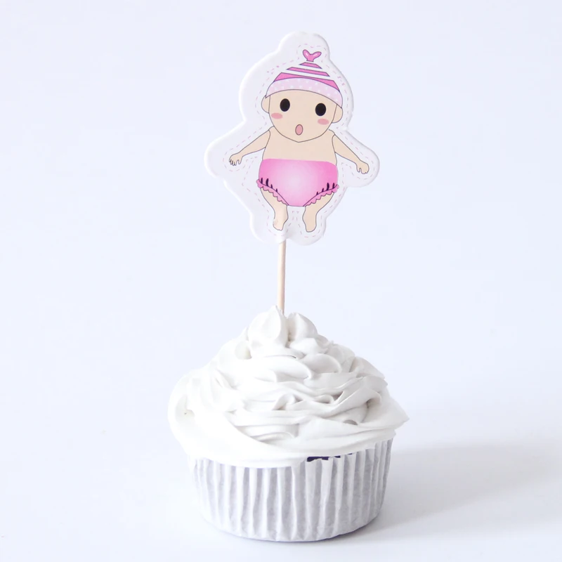 20 шт./лот детский душ кекс верхние пики для мальчиков и девочек вечерние подарки