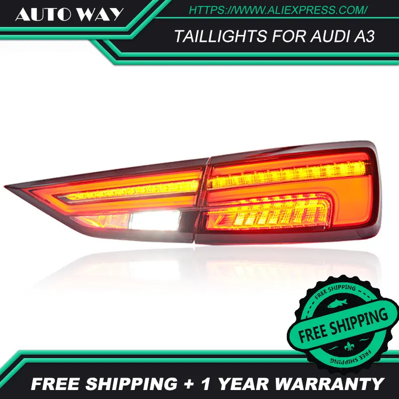Автомобильный Стайлинг задний фонарь чехол для Audi A3 S3 2013-2016 светодиодные задние