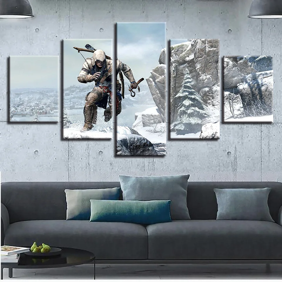 Картины на холсте Assassins Creed Connor несколько войн стены искусства рамки дома 36 Декор 5