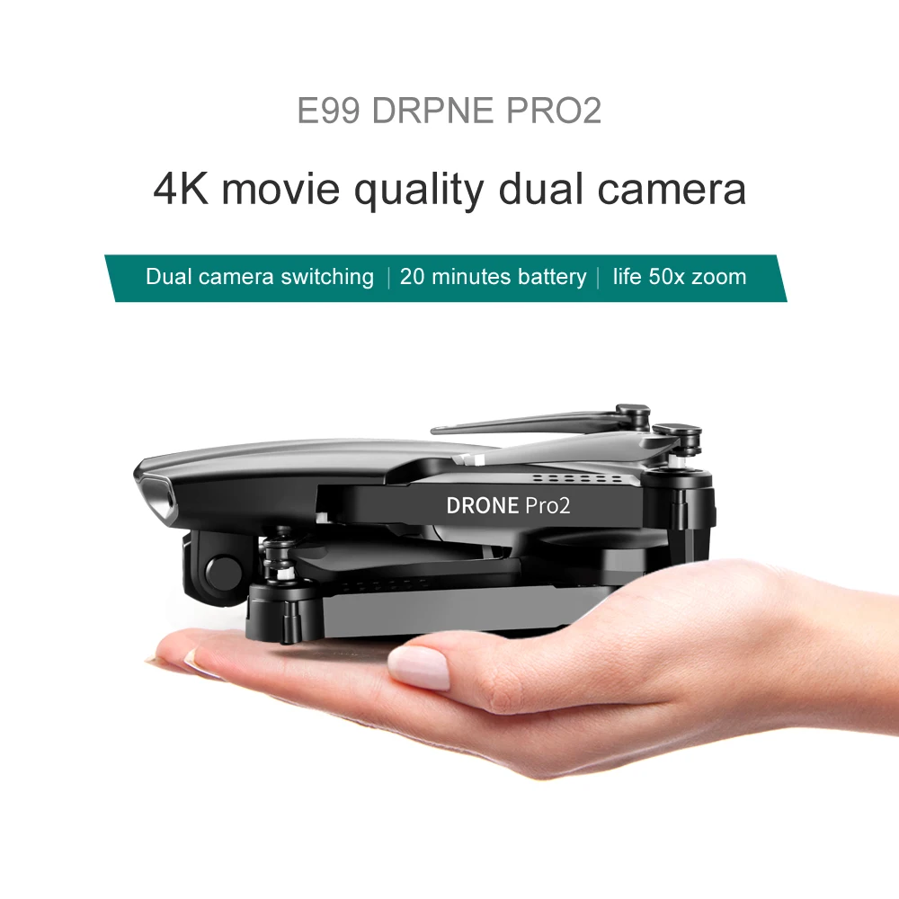 NYR-Mini Dron con c&aacute;mara Dual, cuadric&oacute;ptero plegable con WIFI, FPV, 4K, 1080P, 720P, para fotograf&iacute;a a&eacute;rea, modelo E99 Pro2-5