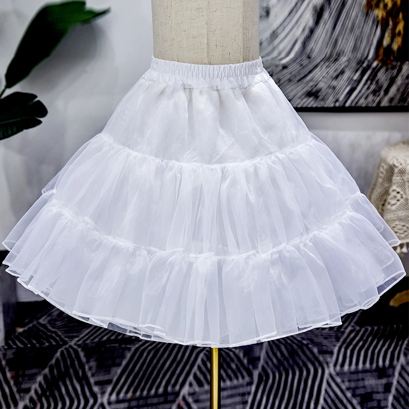 

Flower Girl Dress Petticoat Soft Yarn Puffy Boneless Petticoat Daily Support Cosplay Violence Ball Gown Lolita Sister Skirt