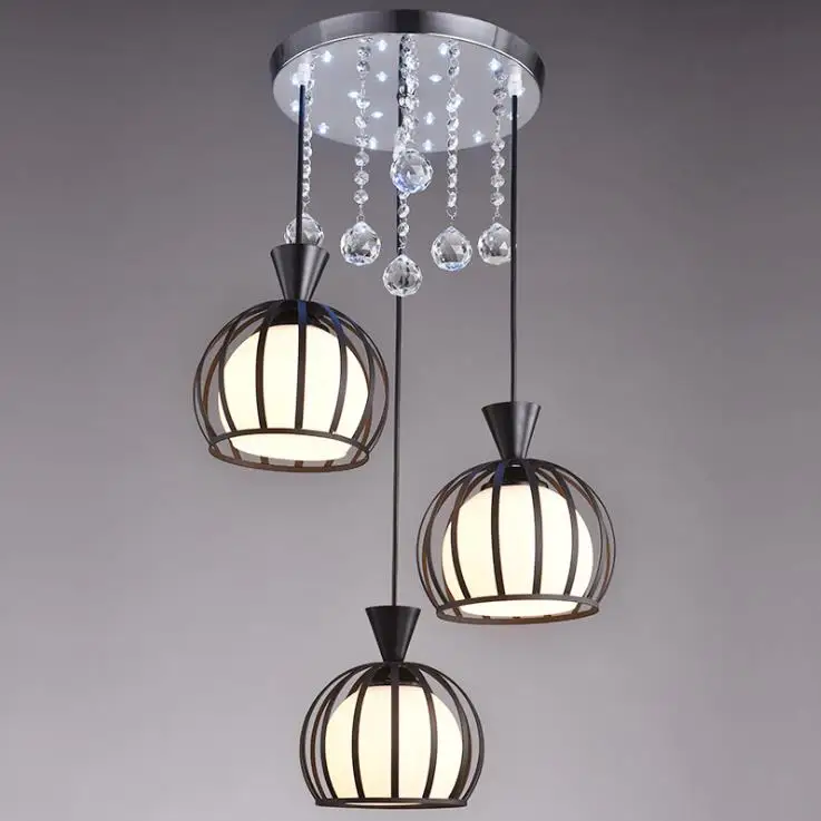 Люстра для столовой с тремя головками светодиодная Подвесная лампа еды