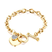 grier fashion carve forever love heart bracelet for girl jewelry gift ot buckle titanium steel bracelet women