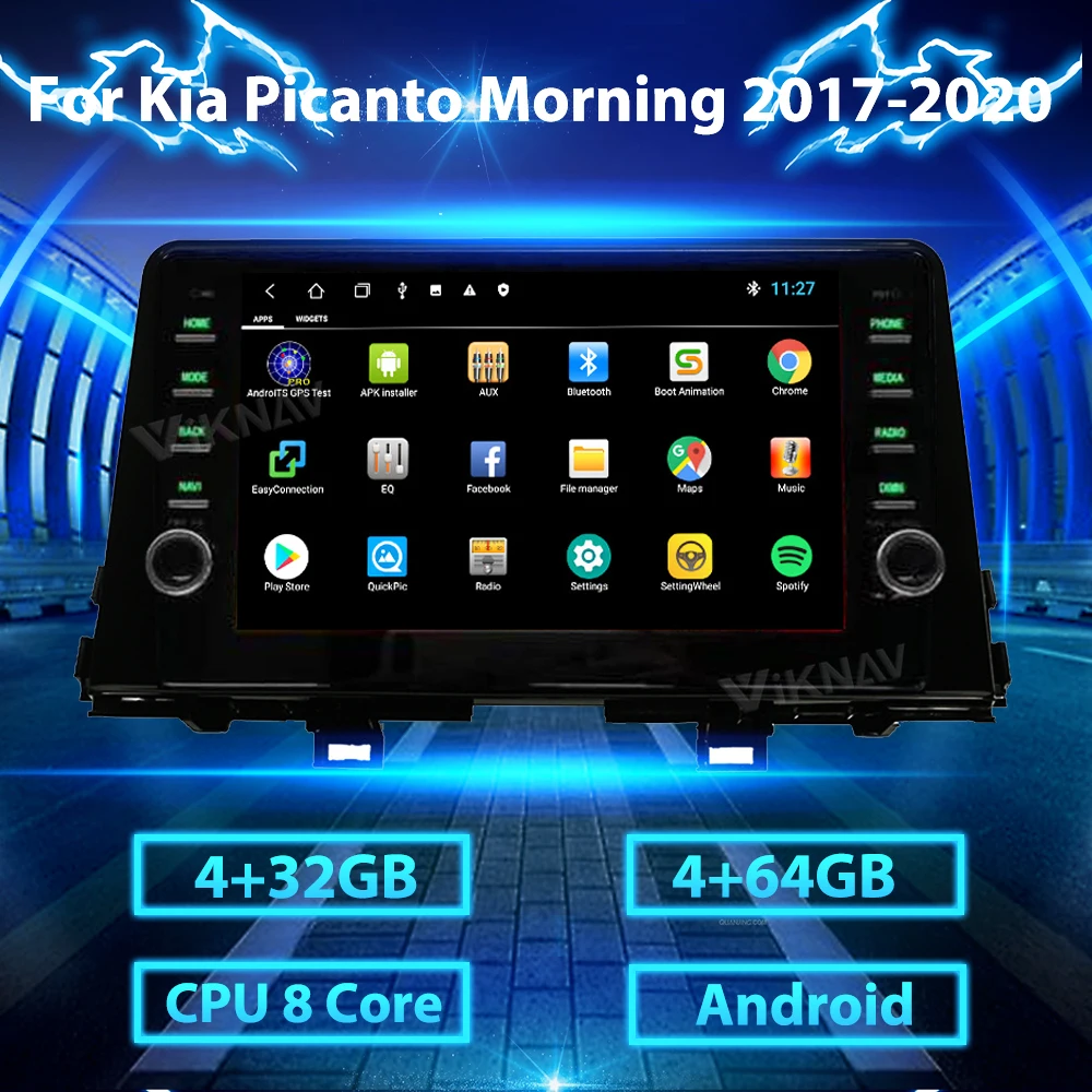 Автомагнитола на Android с сенсорным экраном для Kia Picanto Morning 2017-2020 мультимедийный