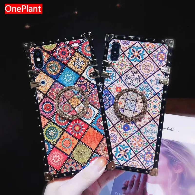 Роскошный квадратный силиконовый 3D чехол с кольцом кронштейном Blu Ray для iphone X XR XS