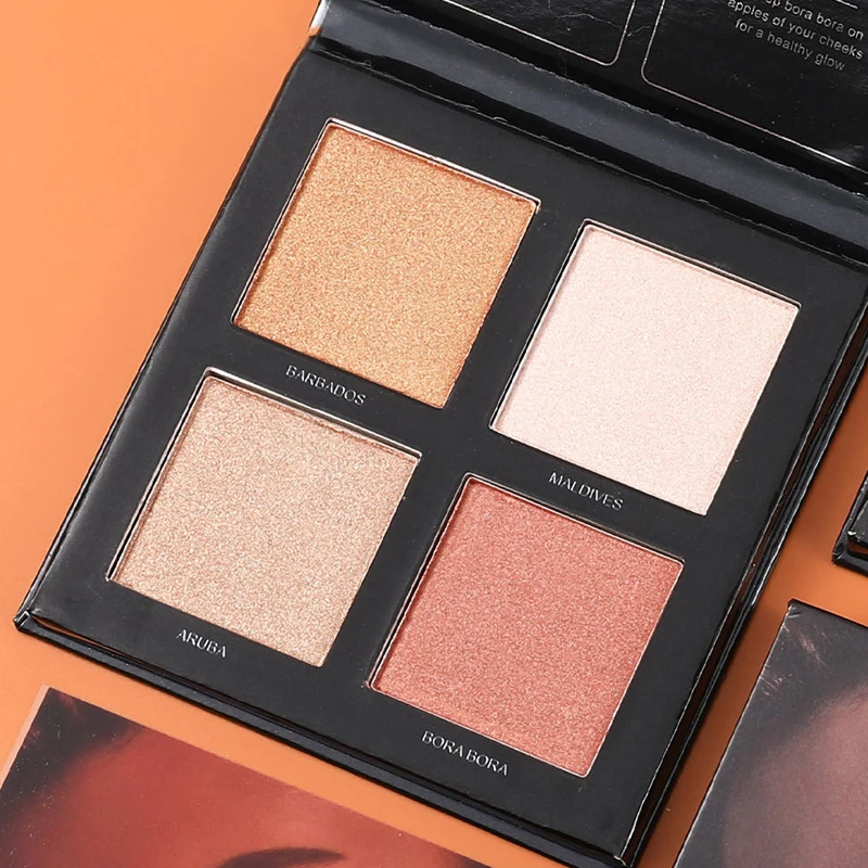 

Fashion 4 colors eyeshadow paletteeyeshadow highlight trimming palette glitter eyeshadow makeup nude makeup set Korean cosmetics