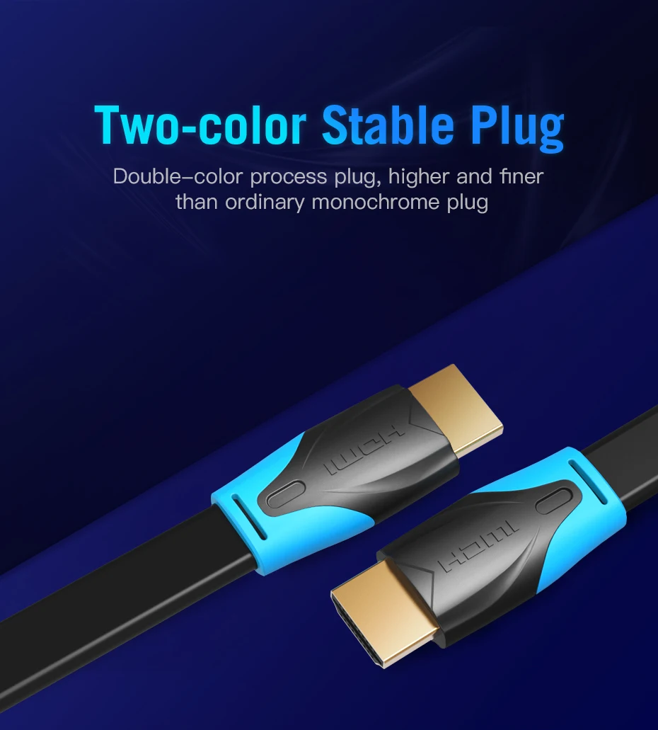 Vention Кабель HDMI 2,0 v 1 м 2 м 3 м 5 м 10 м супер Скорость 4K HDMI 2,0 кабель 3D 60 Гц для HDTV ЖК-дисплей проектор Ноутбук PS3 Кабель HDMI 2,0
