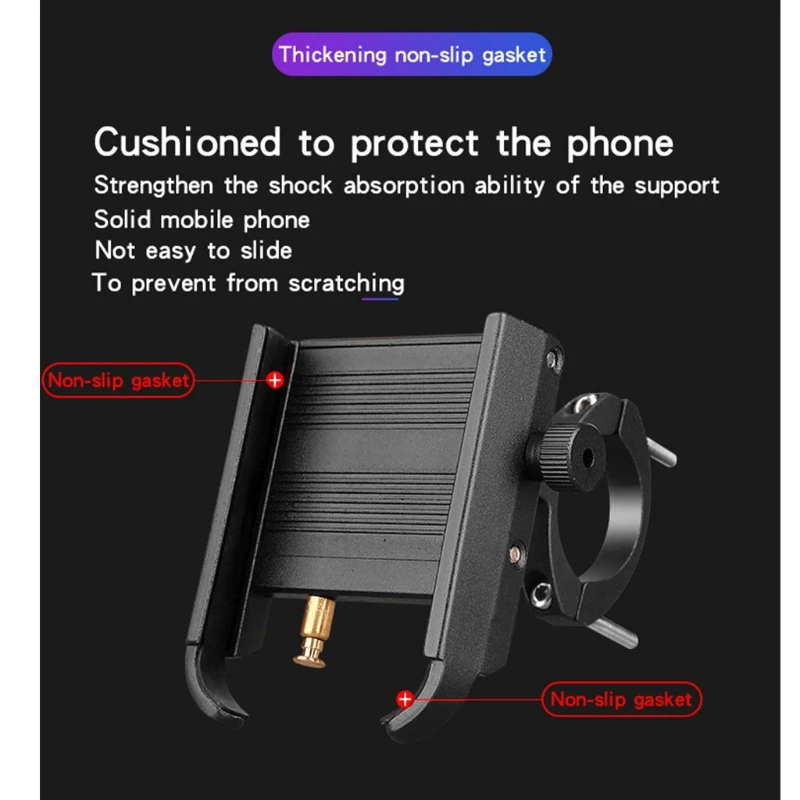 

Adjustable Bike Phone Holder with Power Bank Bicycle Aluminum Alloy Cell Phone M68D