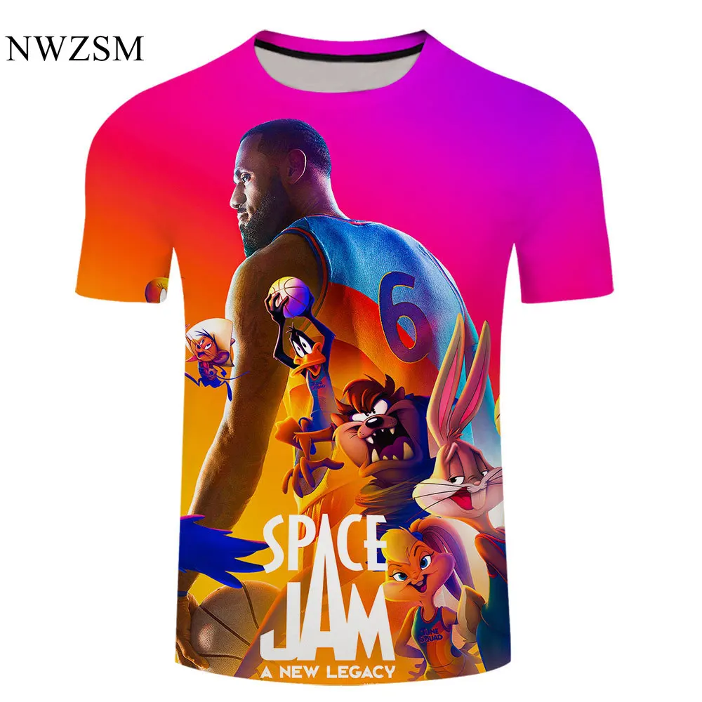 space jam 2 shirt men women fashion cool 3d printed t shirts harajuku style tshirt streetwear summer free global shipping
