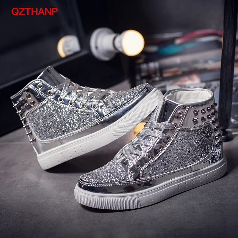 

2018 PU Leather Men Martin Boots Winter Warm Boots Hot Drilling Martin Shoes Loafers Male Adult Flats High Top Casual Shoes Men