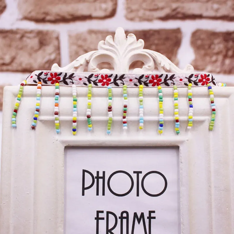 Savica 1 м/лот кружевной бисер кисточки отделка ленты ткань лента этнический стиль