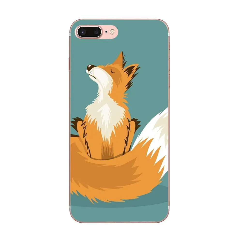 Для Apple IPhone X XS Max XR 4 4s 5 5C 5S SE 6 6S 7 8 Plus мягкие ТПУ лучшие чехлы животные милый лиса для