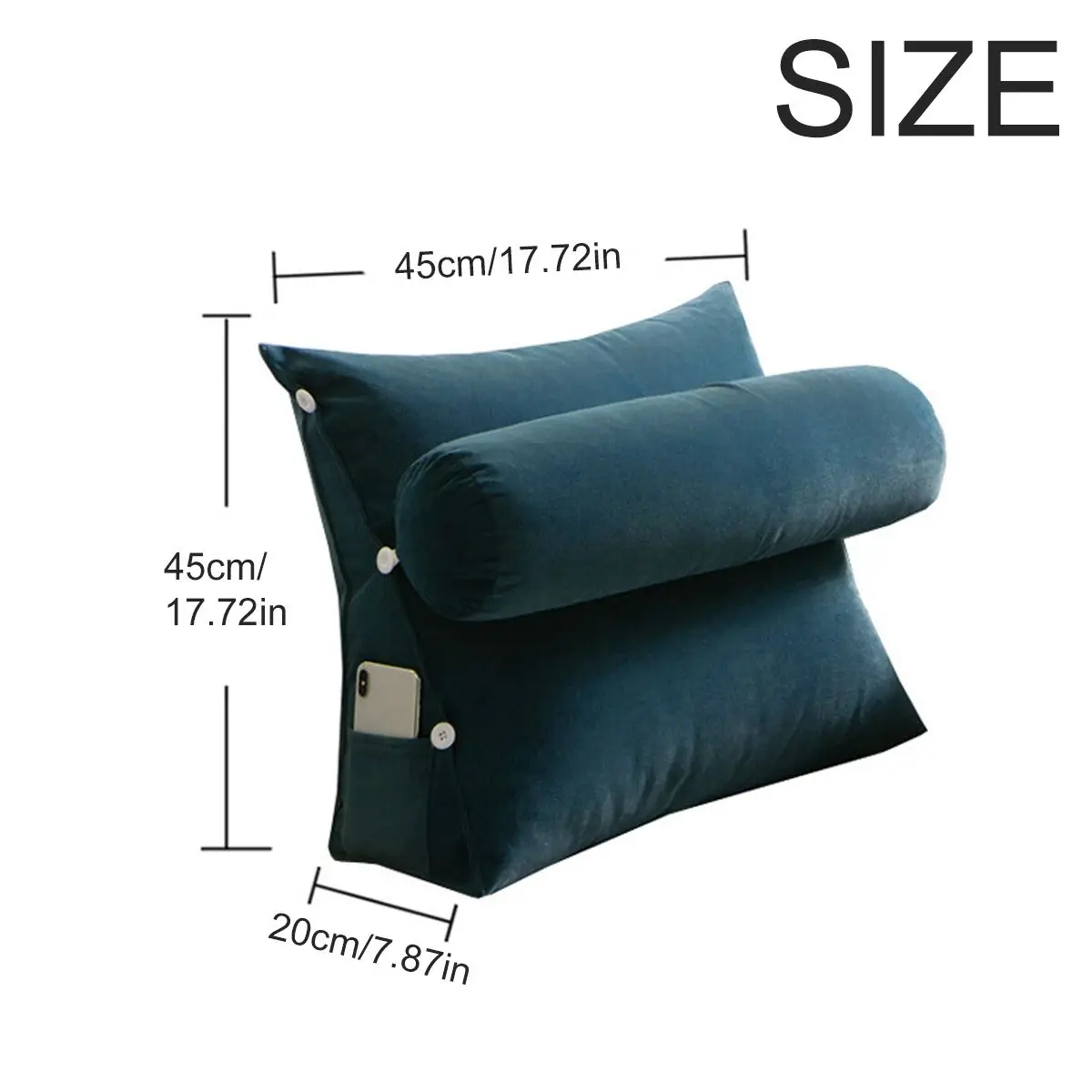 

Comfort Triangle Bed Reading Pillow Large Big Sofa Bedside Bed Lumbar Support Cushion Backrest Back Rest Pain Relief Pillow