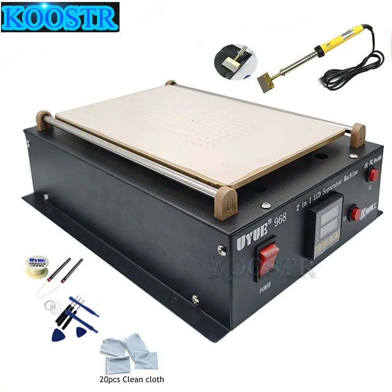 UYUE 968 14 дюймов встроенный воздушный двойной насос вакуумный ЖК сепаратор экран