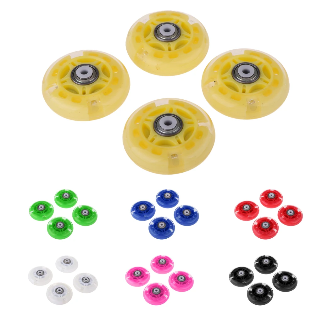 4 шт. наружные Встроенные роликовые скейты хоккейные катки светящиеся