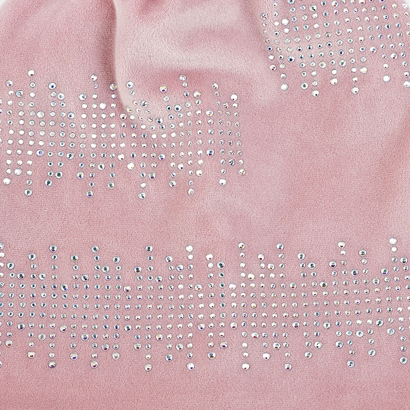 

Geebro Beanie Hat Wave Rhinestone Pullover Cap Adult Skull Cap For Woman Girls Winter Warm