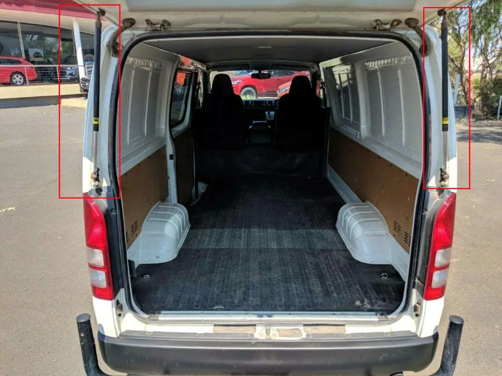 2x багажника Авто Газовые стойки для Toyota Hiace 2005 2006 2007 2008 79 см H200 Высокая крыша задний левый и правый демпфер