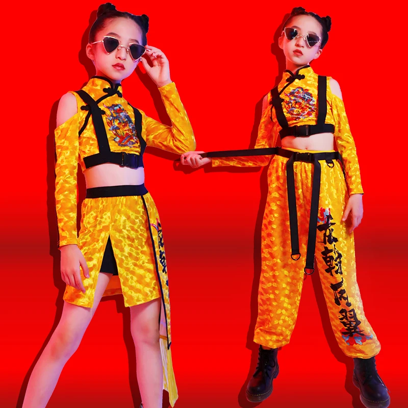 Танцевальные костюмы в стиле хип-хоп для девочек одежда подиума джазовых