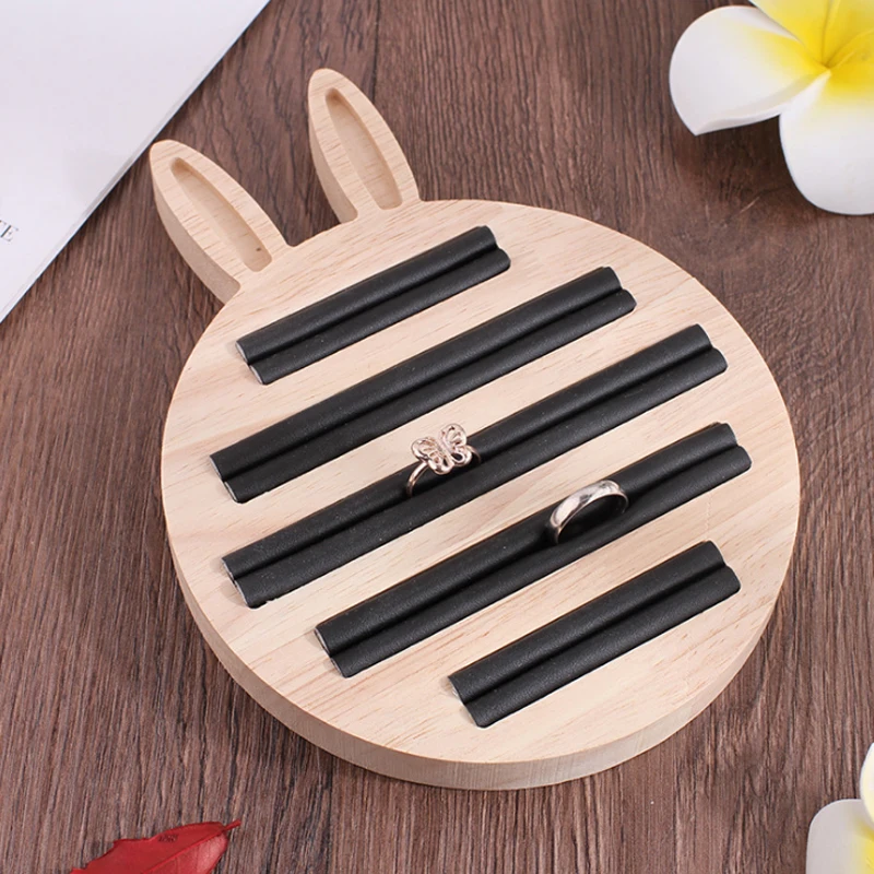 Новый переносной поднос для демонстрации ювелирных изделий из дерева и ПУ с