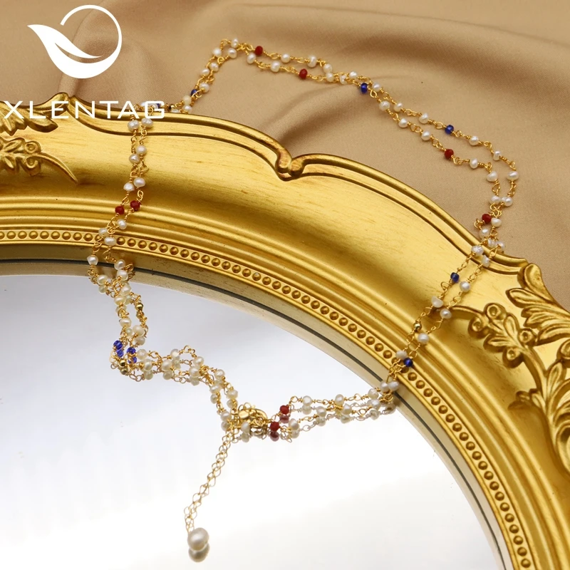 

Xlentag Women Natural Freshwater Pearl Bracelet Wedding Birthday Party Gift Charm Bracelet Luxury Brand High Jewelry GB0154