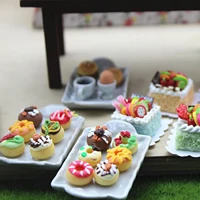 112 miniature dollhouse mini donuts pretend play kitchen doll food toy accessories