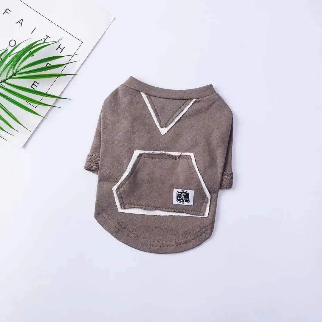 

Dog sweatshirt Spring Soft Cotton Pet Dog Clothes Warm Hoodies Bulldog Clothing Sweatshirt XS S