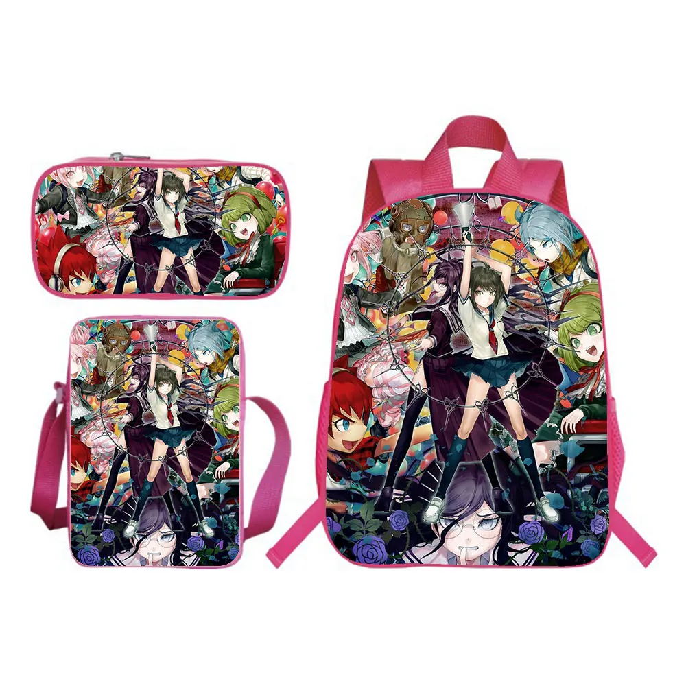 Danganronpa Backpack Boy Girl School Bags Pencil Case Shoulder Bags Mochila Anime Printing Cosplay Men Travel Bag Women Rucksack