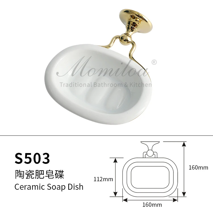 

Shiny Gold Bathroom Accesories Set Soap Dish Ceramic Luxury Bathroom Sets Creative Toothbrush Holder Metal Glass Shower Shelf