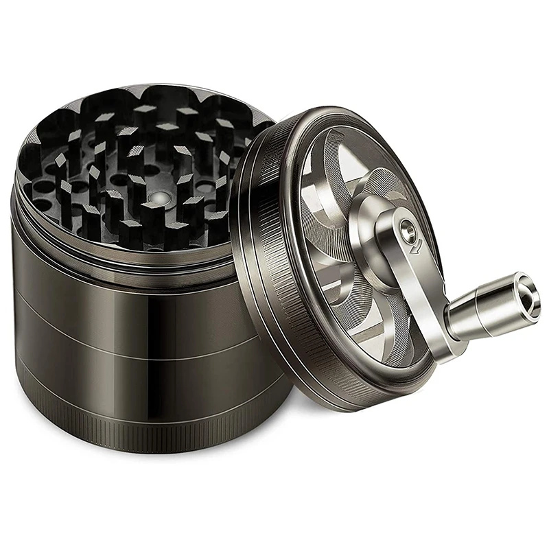 Ручная мельница для специй, измельчитель с рукояткой и скребок, 4 шт., для приготовления сырья, питательных веществ, трав