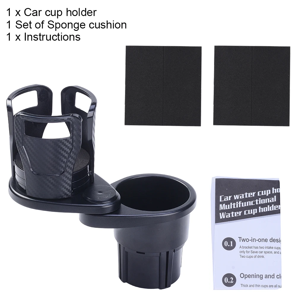

ABS Multi-functional Universal Car Cup Holder Extender Adapter for Vehicles with 360°Rotating Adjustable Base to Hold Drink