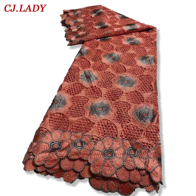 

high quality guipure swiss net lace fabric for dress latest african cord lace embroidery jacquard net fabric 5 Yards in Wedding