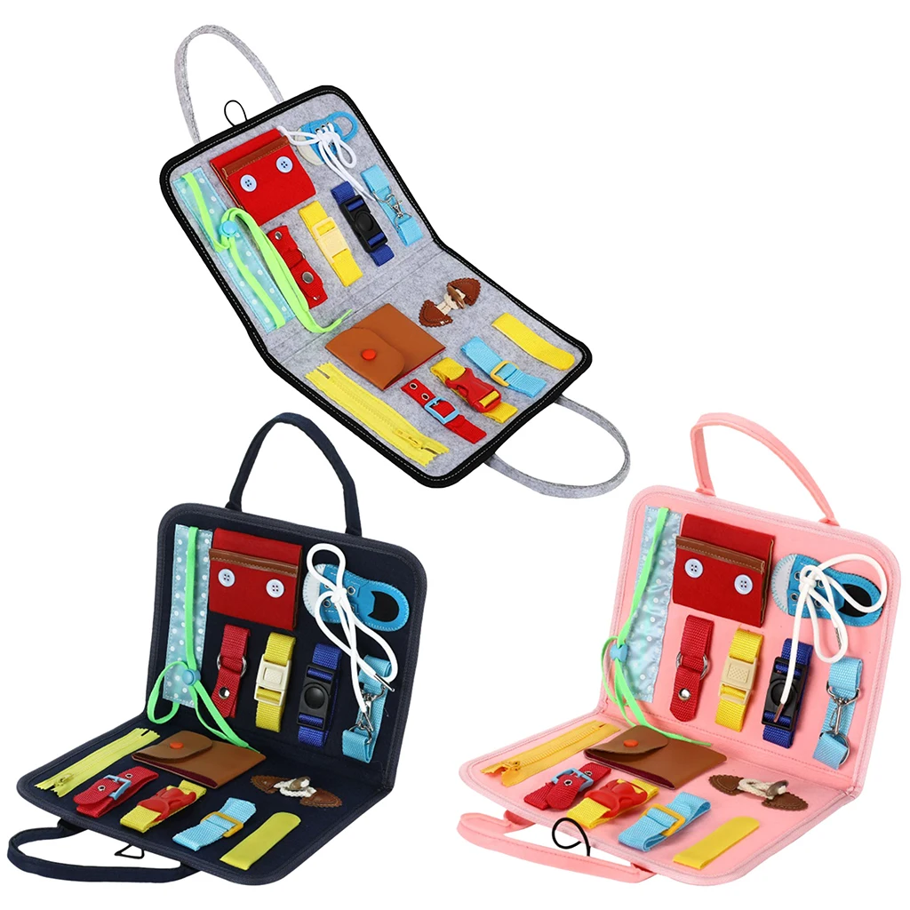 

Montessori Toys Busy Board Early Educational Toys Fine Motor Training Self-Care Ability Children Game Preschool Toy