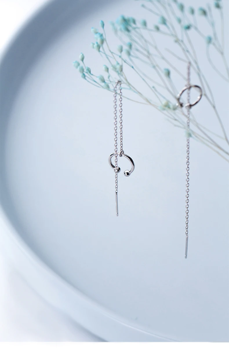 Серьги с кисточками Trusta, 925 пробы, серебряная свисающая связанная цепочка, серьги на клипсах, милые серьги для девушек, Женские Ювелирные изделия DS1563
