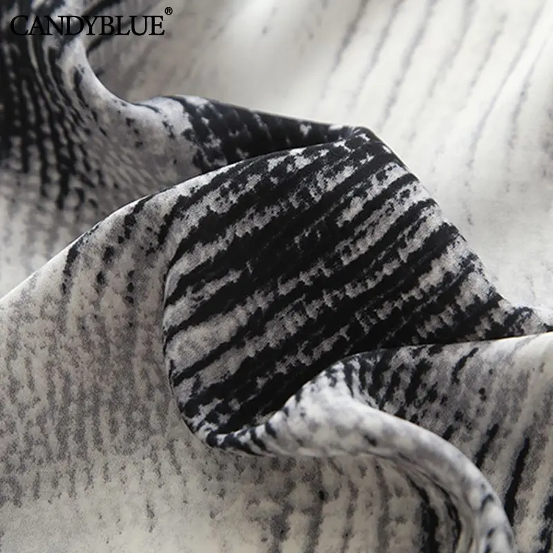 Женская рубашка с принтом в виде змеиной кожи Свободная шифоновая длинными