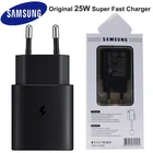 Оригинальное зарядное устройство Samsung S21 S20 5G 25 Вт, быстрая зарядка Usb Type C Pd PPS, быстрая зарядка ЕС для Galaxy Note 20 Ultra 10