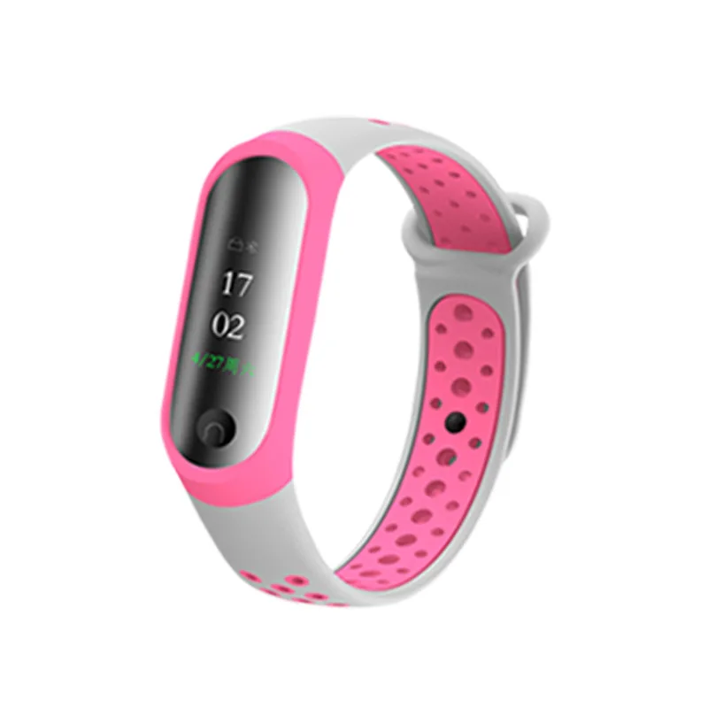 10 цветов Силиконовый ремешок для Xiaomi mi Band 4 3 двойной цвет часы замена band Часы