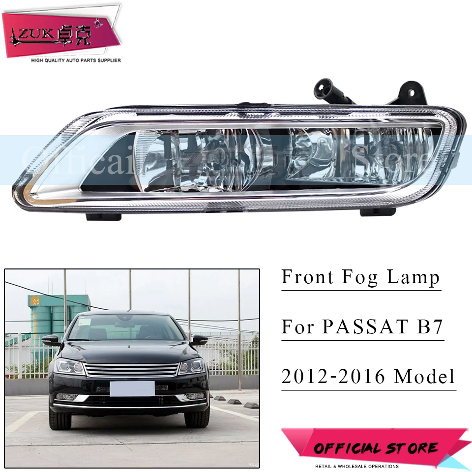 ZUK передний бампер туман светильник Противотуманные фары вождения для PASSAT B7 2011 2012