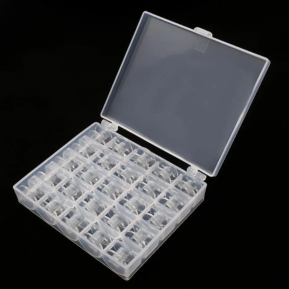 Пластиковый ящик для хранения швейной машины с 25 ячейками пустые аксессуары