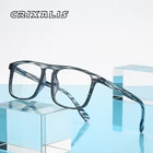 CRIXALIS фирменного дизайна с квадратным покрытая цельной полиуретановой кожей синий светильник очки Для женщин мужской Винтаж оптические очки для чтения для мужская оправа для очков по UV400