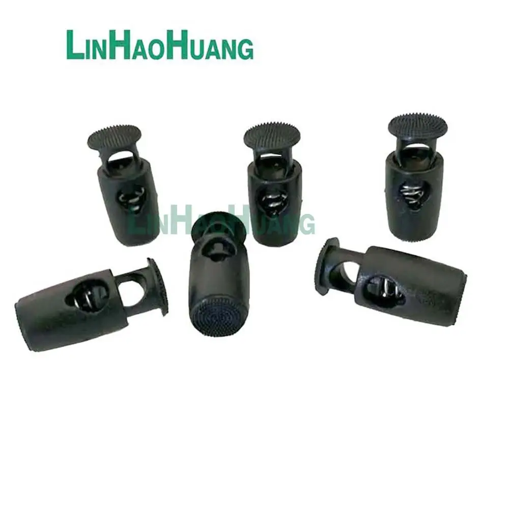 100 шт маленький черный пластиковый тумблер Пружинная Застежка заглушка одно