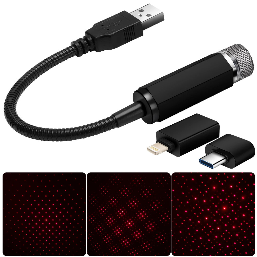 Светодиодный USB светильник для автомобиля Audi A3/A4/A6/A7/A8/A5/Q3/Q5/Q7/R8/RS3/TT/RS/RS5/S4/S6 красный