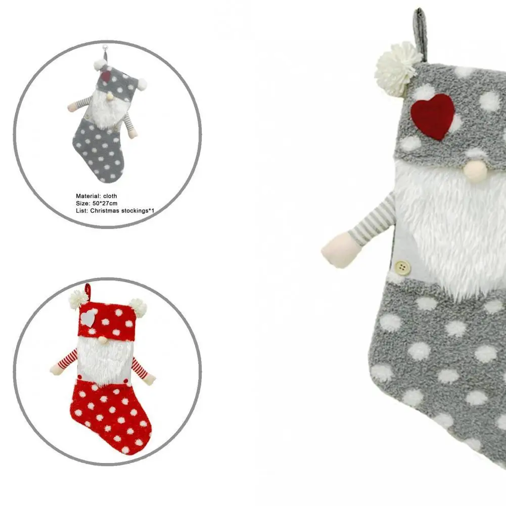 

Eye-catching 2 Colors Adorable No Face Doll Stocking Decor for Deecoration