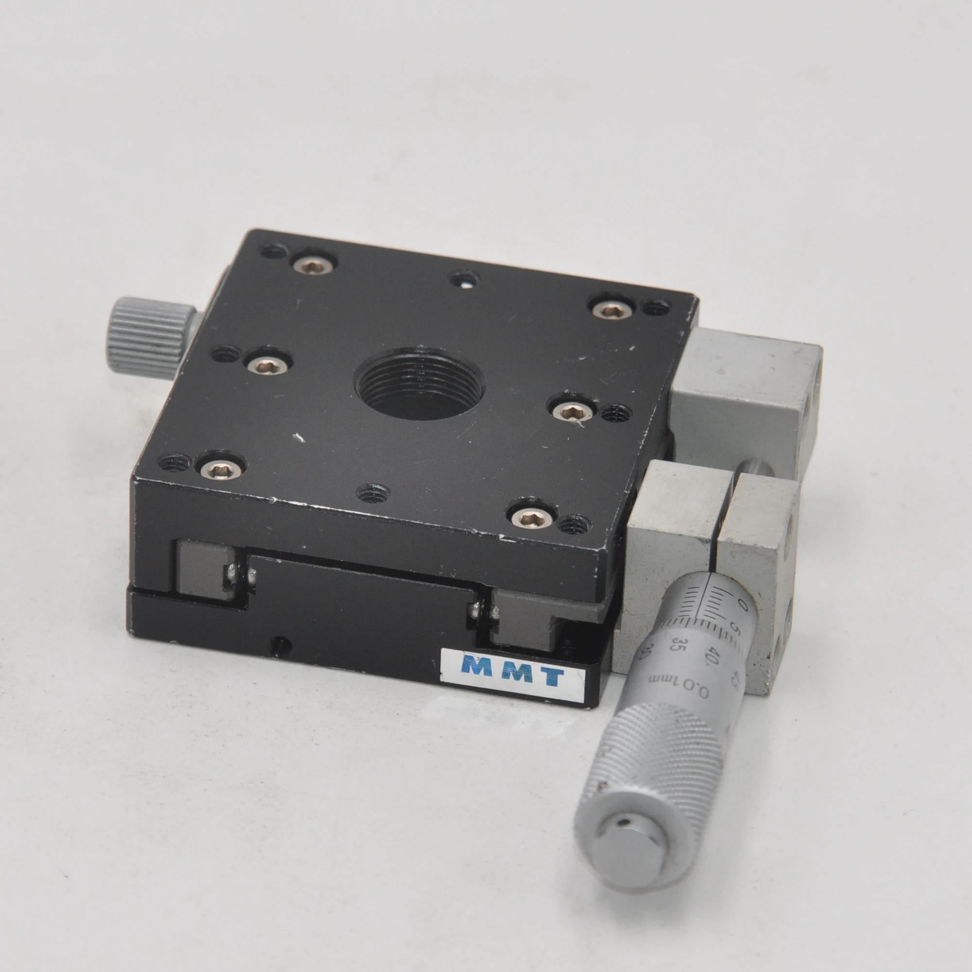 

MMT Manual Y Axis 60 * 60mm Optical Hollow 15mm Guide Rail One-dimensional Linear Displacement Fine-tuning Slide Aluminum