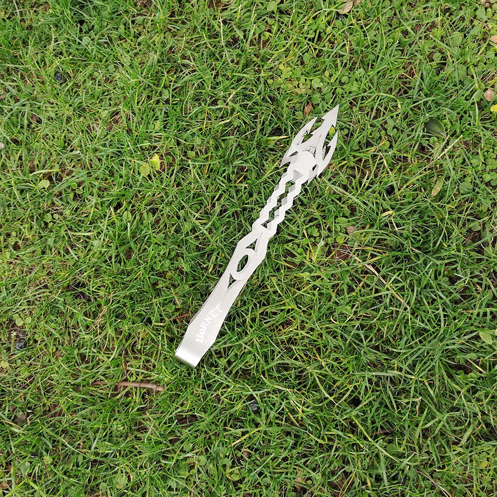 300MM Stainless Steel Shisha Hookah Tongs Tweezers Clamp - HORNET Trident Style Narguile Chicha Metal Tong with Charcoal image 3